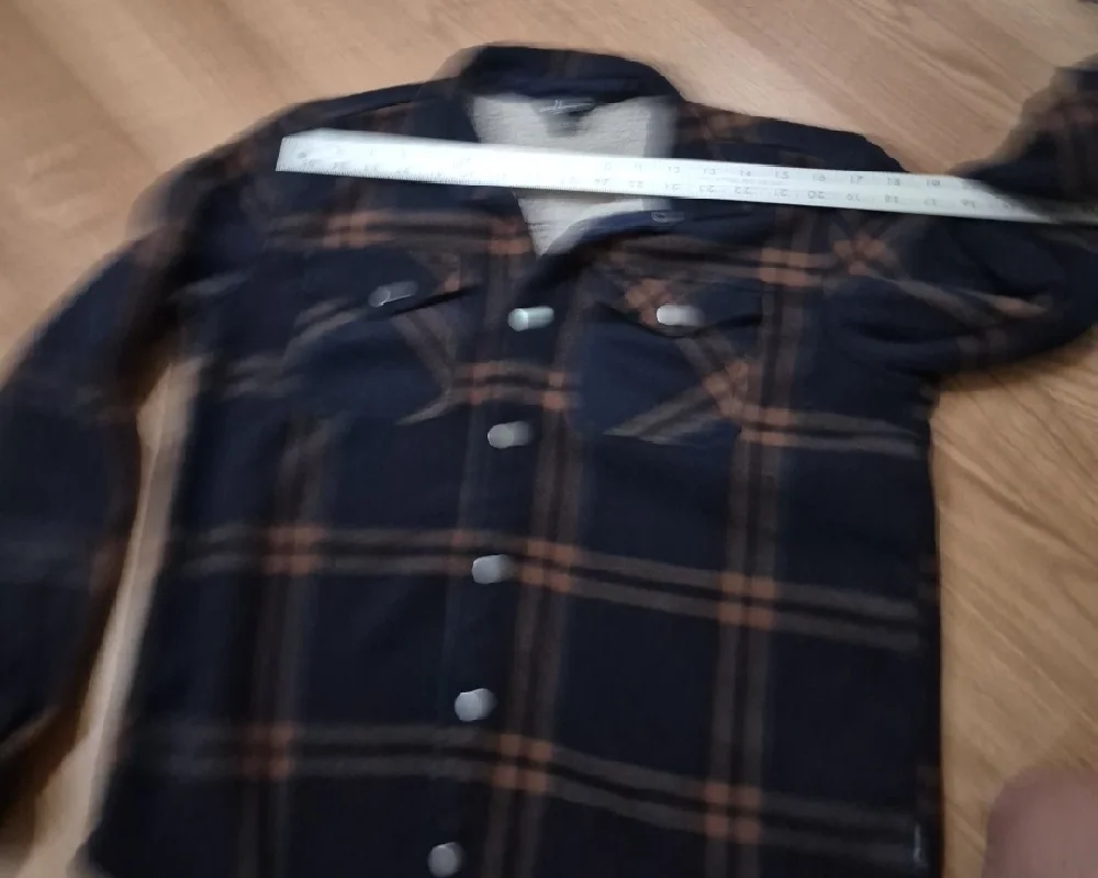 Eddie Bauer Kids Flannel Overshirt Snap Buttons Blue Plaid Long Sleeve Size XL